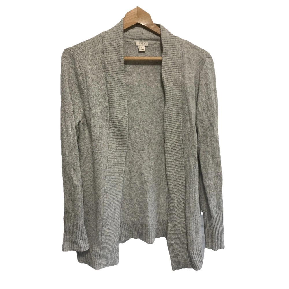 J.Crew Merino Wool Blend Open Cardigan Medium Quiet Luxury Minimalist Preppy